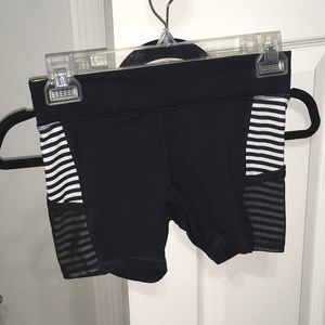 Black with white stripes spandex